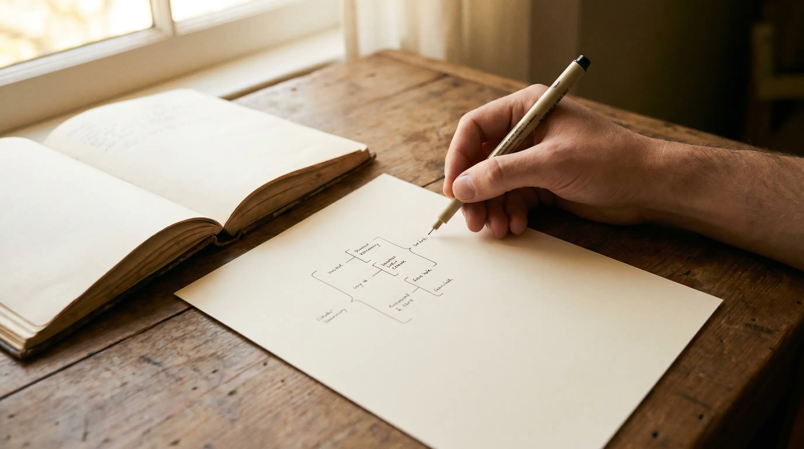 Analyst sketches combined-price logic for a cricket bet builder on plain paper